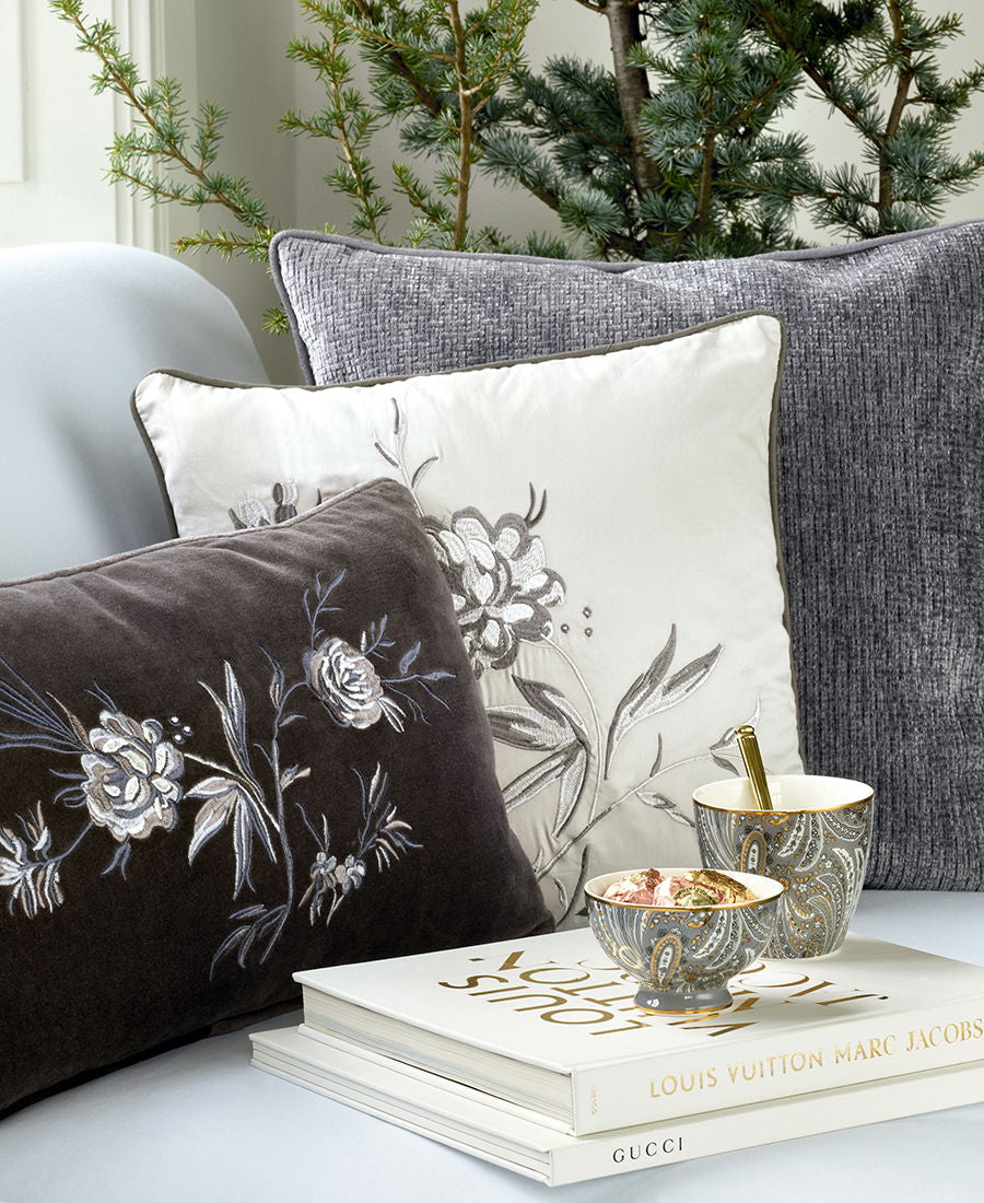 GreenGate Kissenbezug Kissen Strukture Grau 50x50 cm