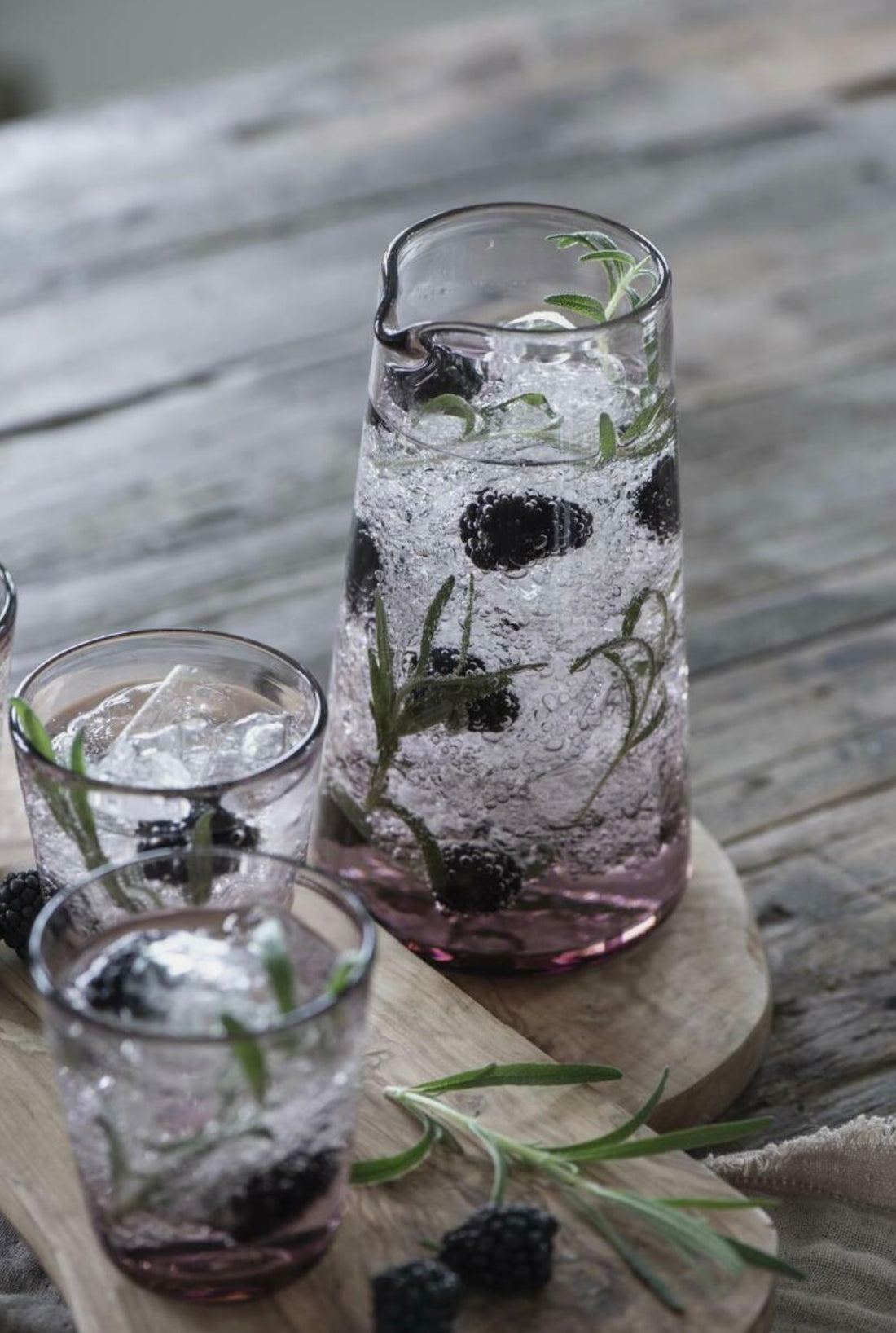 IB Laursen Krug Kanne Karaffe Malve Glas 1 Liter