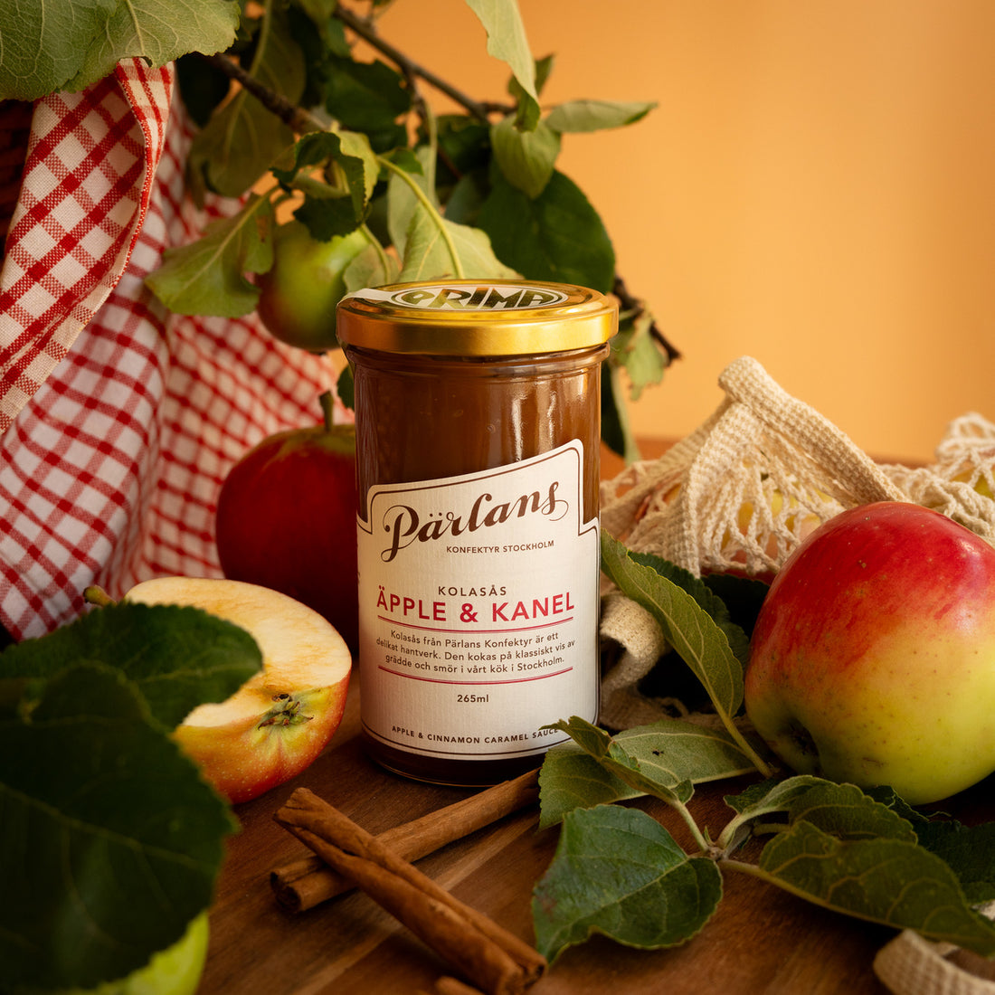 Pärlans Karamell Apple & Cinnamon Sauce Glas 265 ml