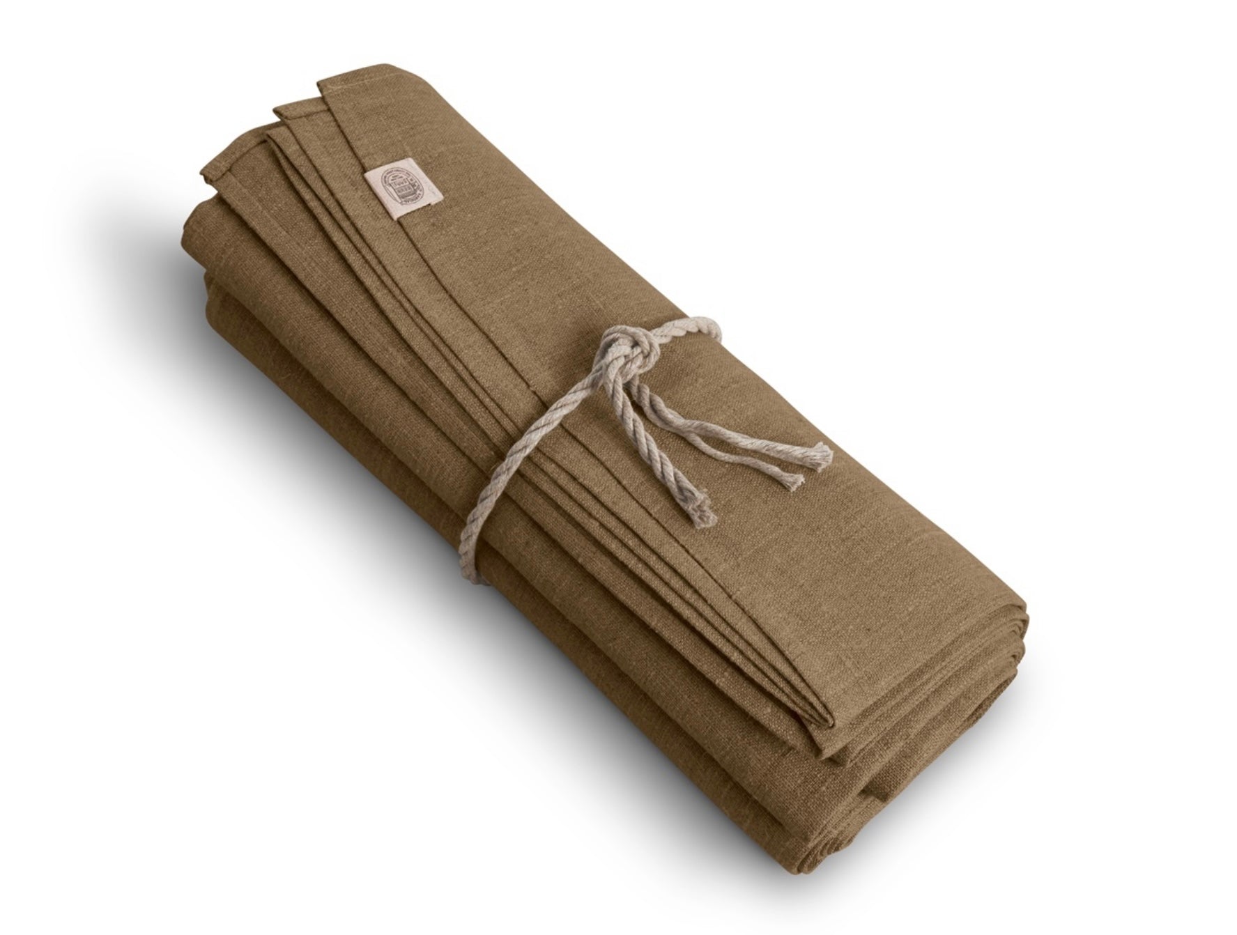 Lovely Linen Tischdecke Classic 150 x 250 braun Leinen