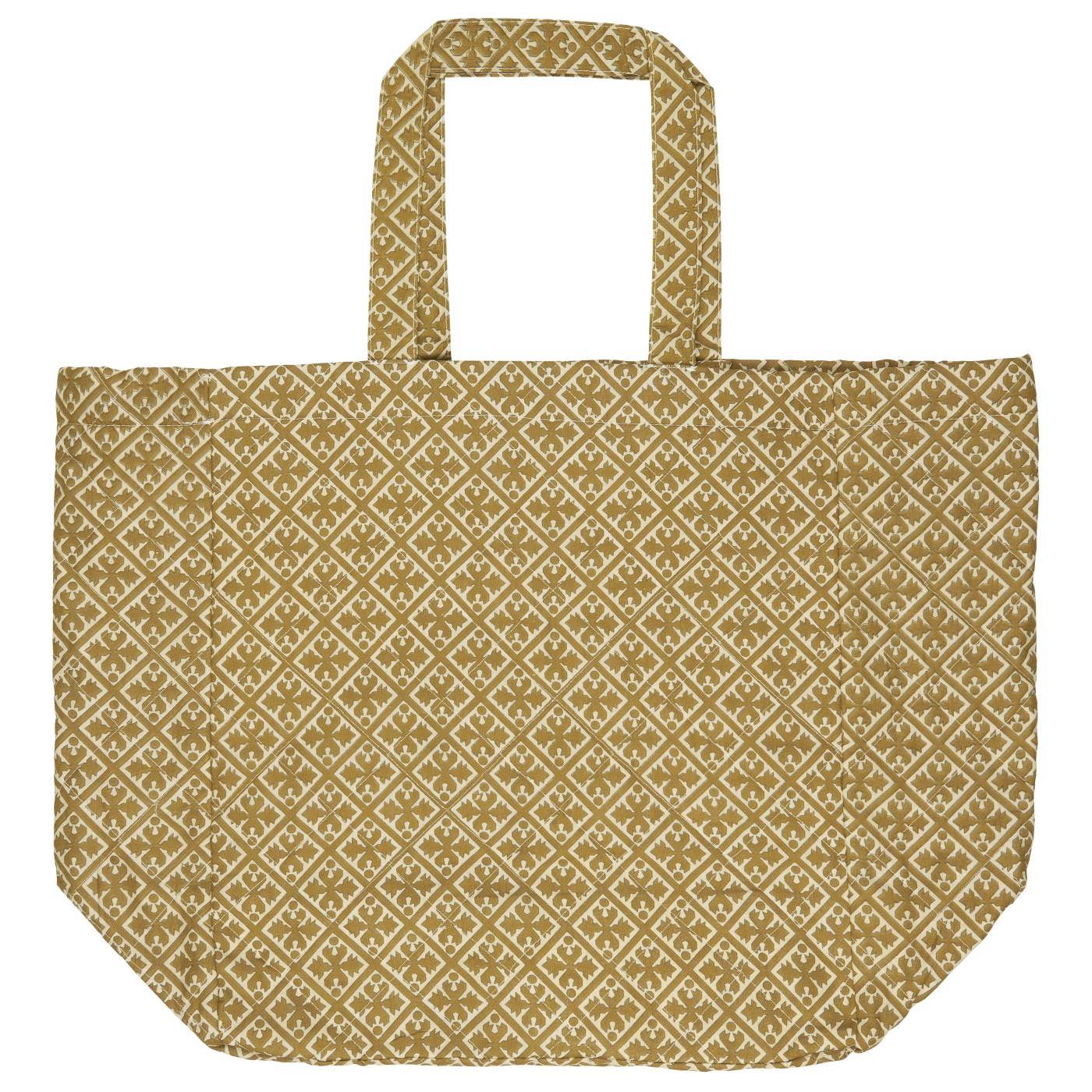 IB Laursen Tasche braun mustard Ornamente 45 cm