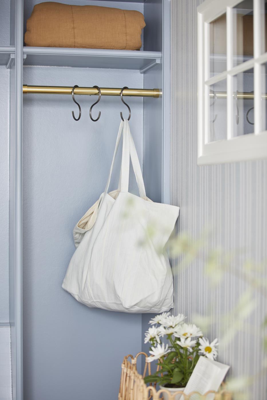 IB Laursen Tasche Tragetasche Strand Einkauf Baumwolle hellblau