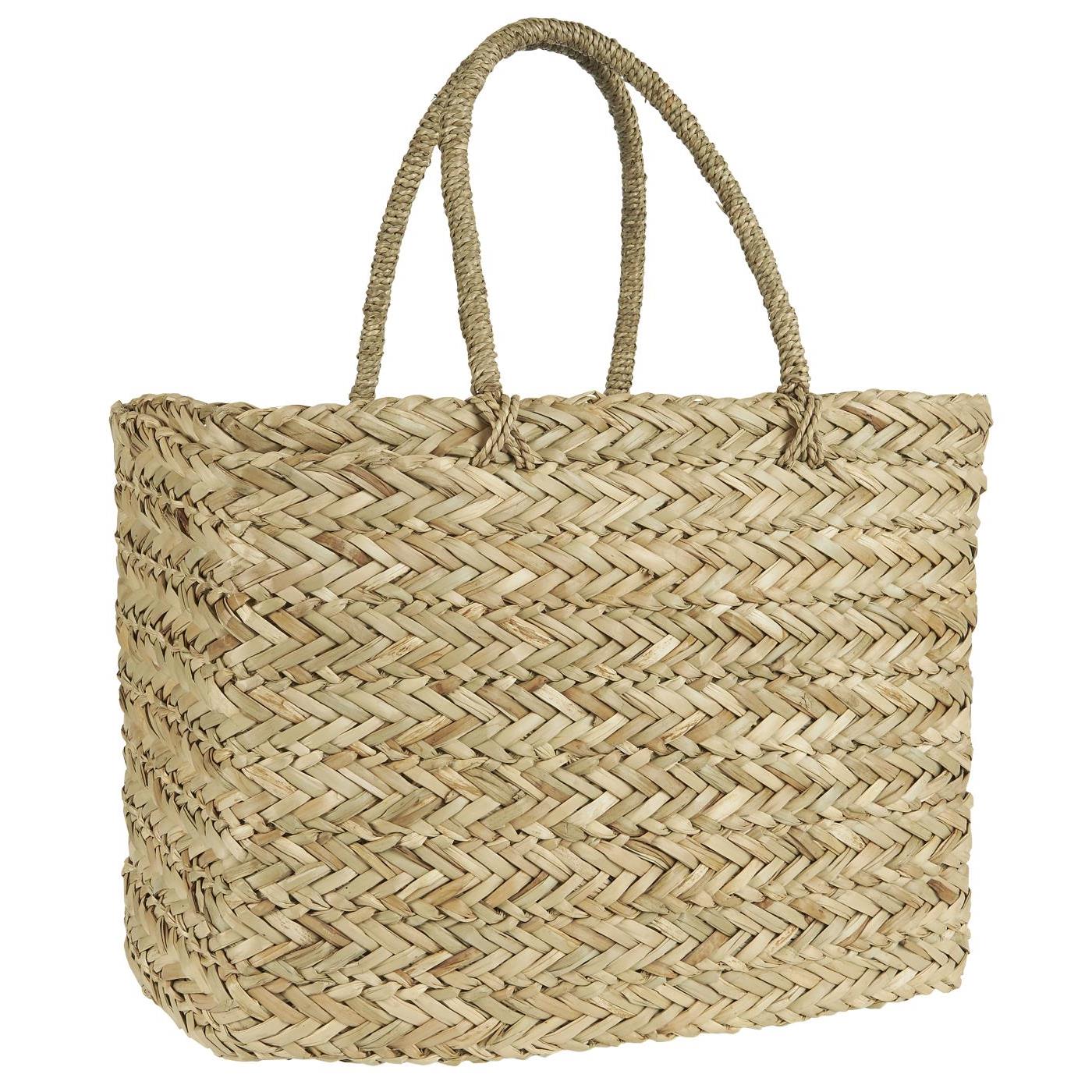 IB Laursen Korb Tasche Seegras Strandtasche Einkauf Bastshopper Natur