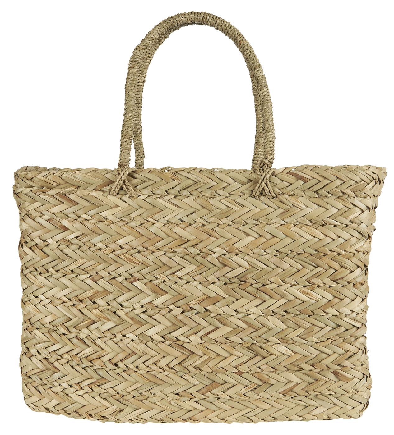 IB Laursen Korb Tasche Seegras Strandtasche Einkauf Bastshopper Natur