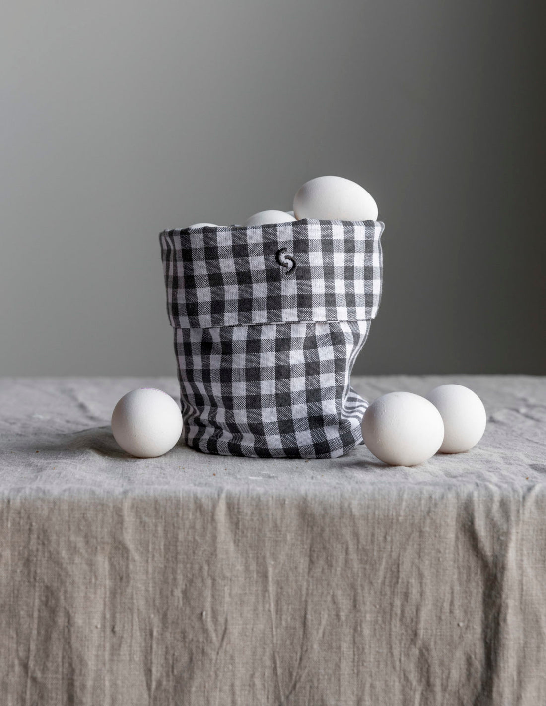 Storefactory Brotkorb Rutan dunkelbraun kariert Utensilo