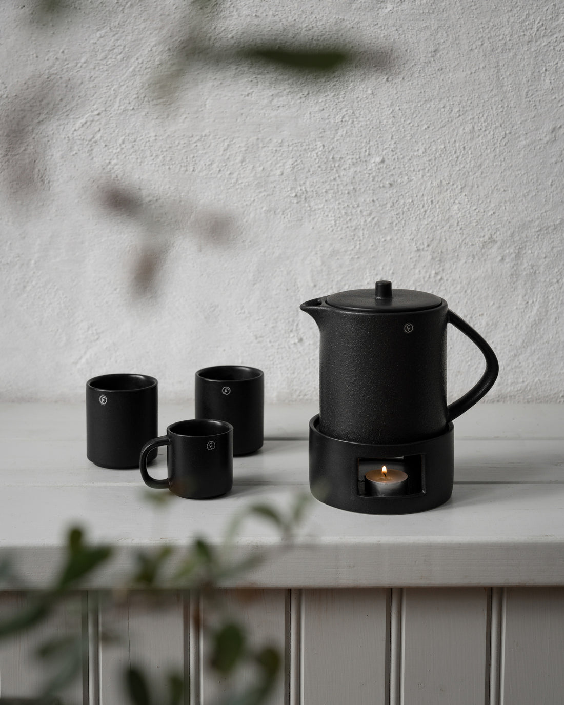 Ernst Kanne mit Stövchen 19x19 cm schwarz