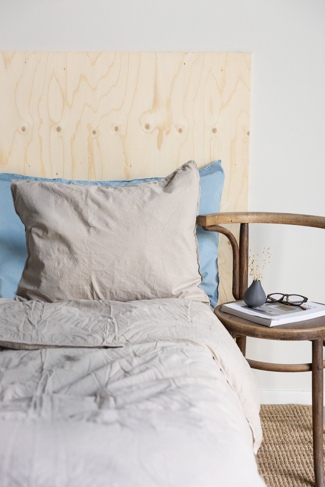 Storefactory Smaland Bettwäsche Set 135x200 / 80x80 cm Feather grey