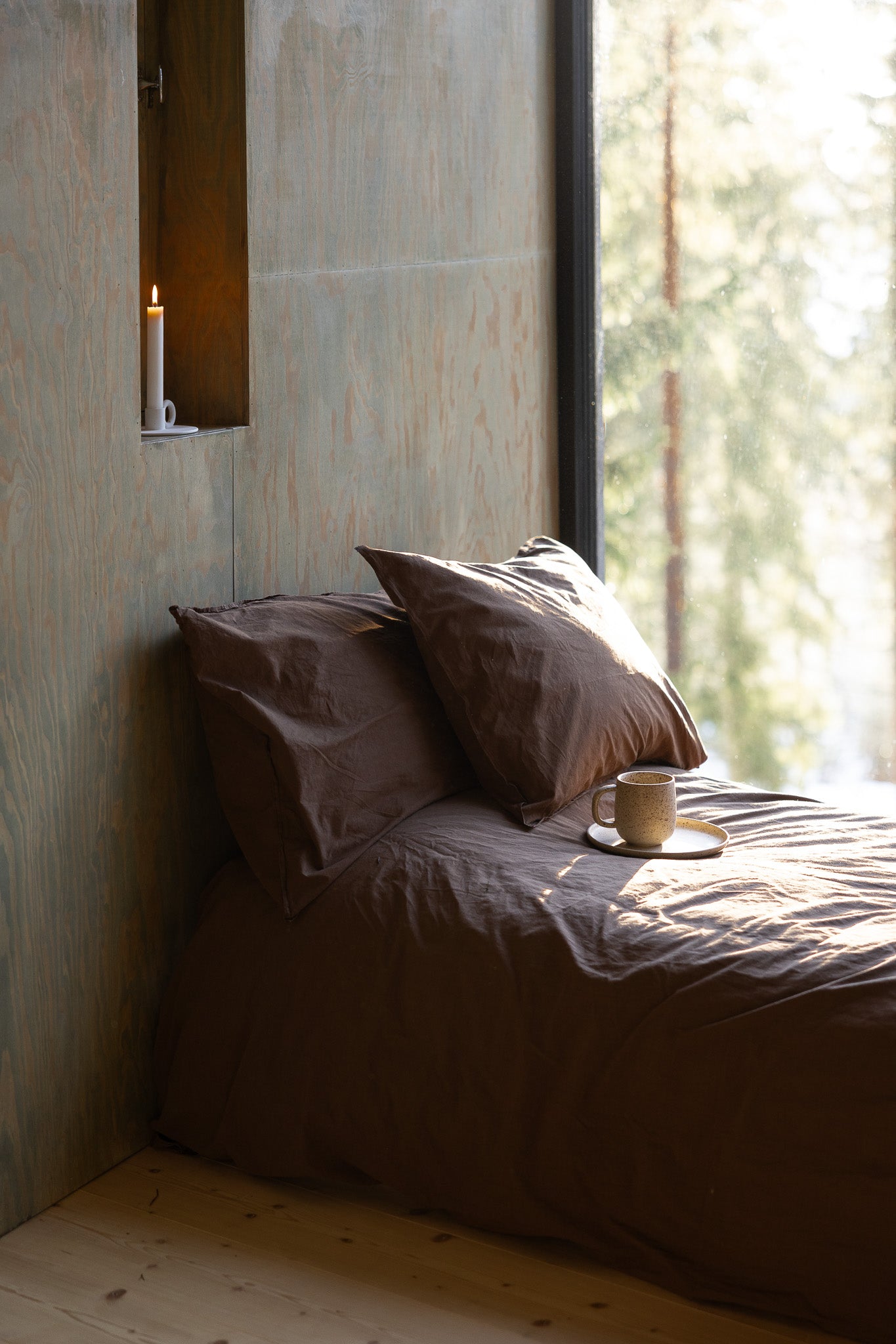 Storefactory Smaland Bettwäsche 135x200 / 80x80 braun Espresso