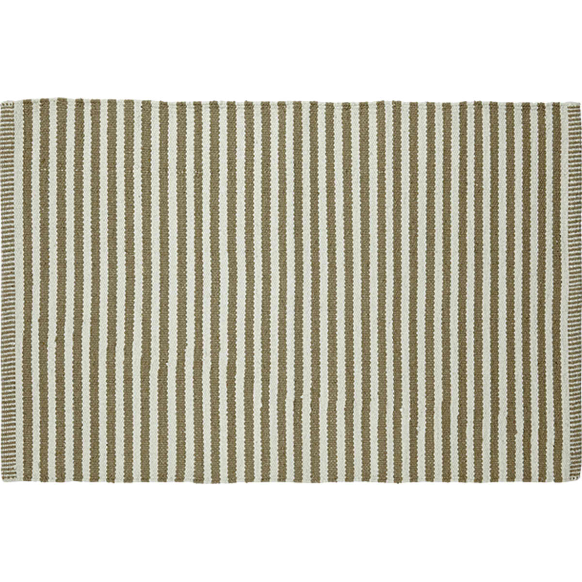 Liv Interior Teppich Paris 200 x 300 cm Streifen beige natur Baumwolle