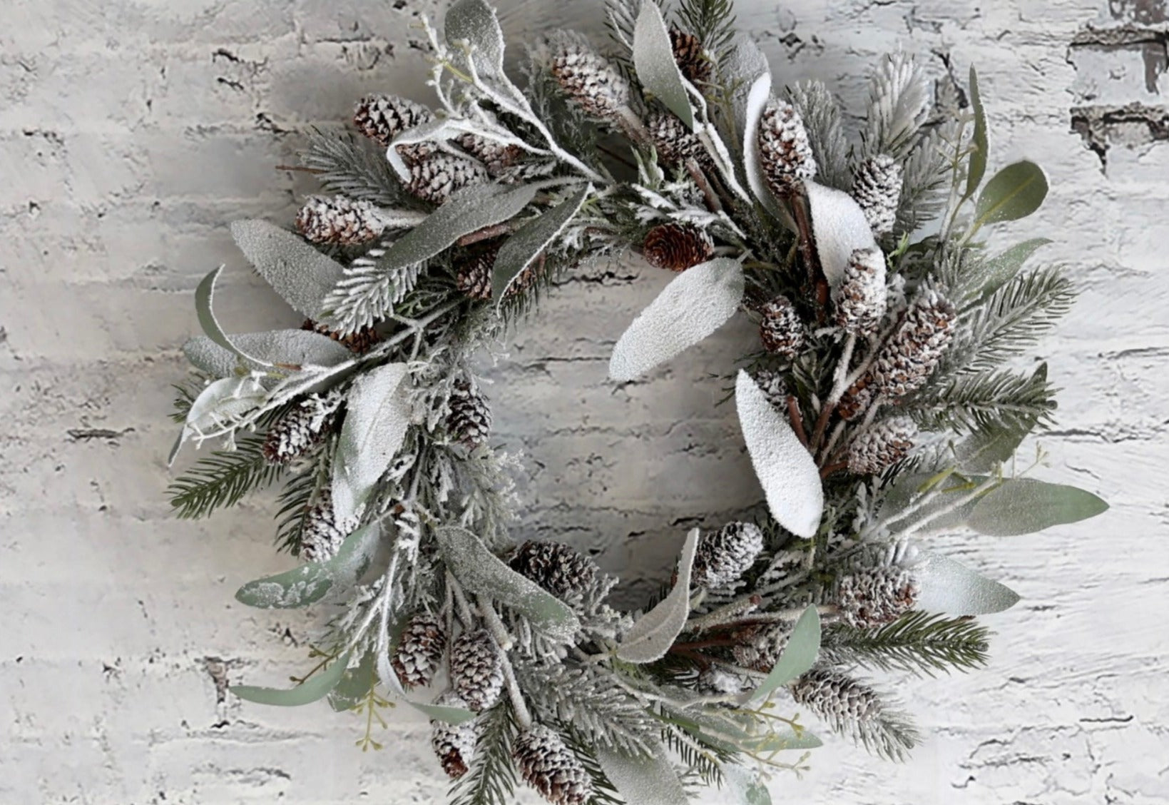 Chic Antique Fleur Fichtenkranz 35 cm Zapfen Blätter Weihnachten XMAS