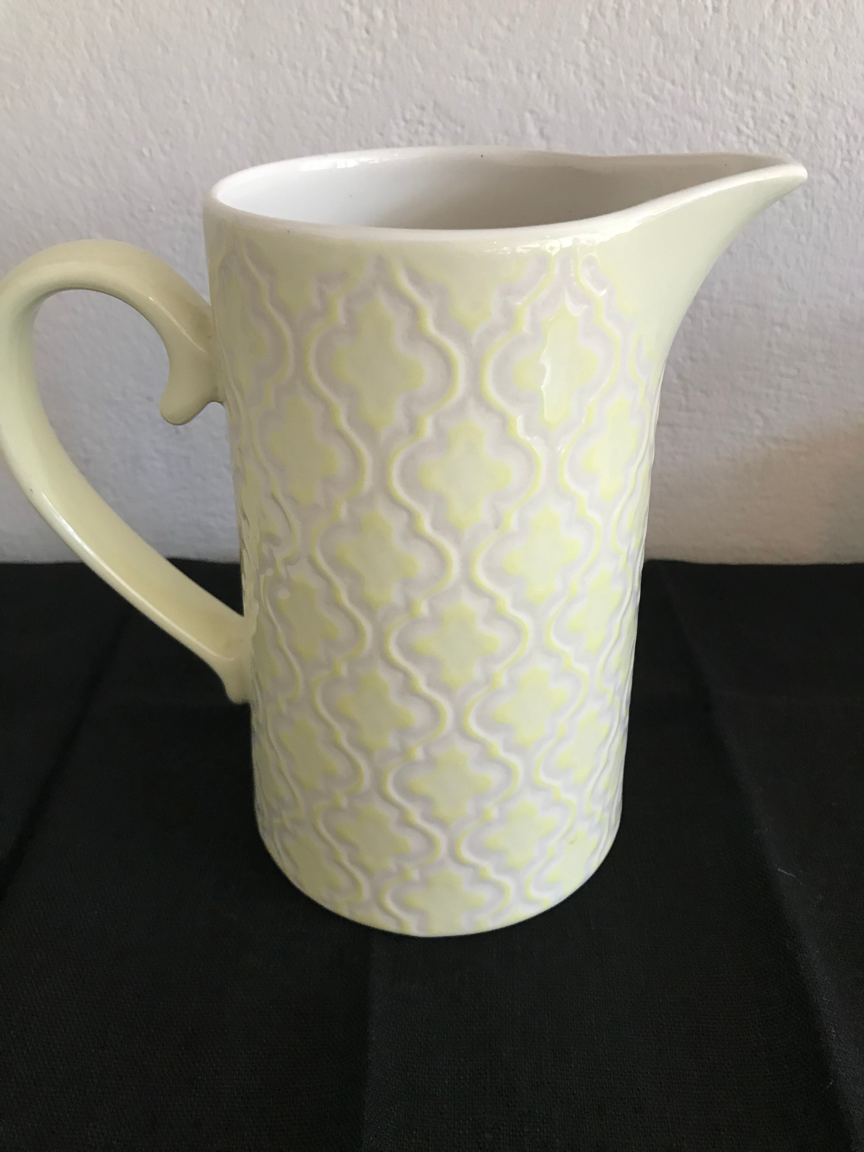 Lene Bjerre Abella Krug Kanne Keramik Gelb 18,5 cm