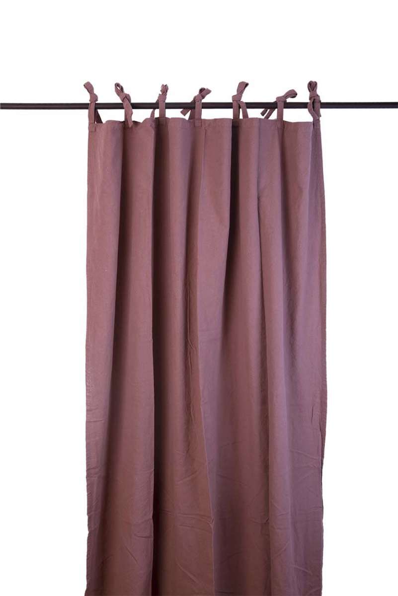 Leinenvorhänge Gardine Leinen 140 x 260 Violett altrosa