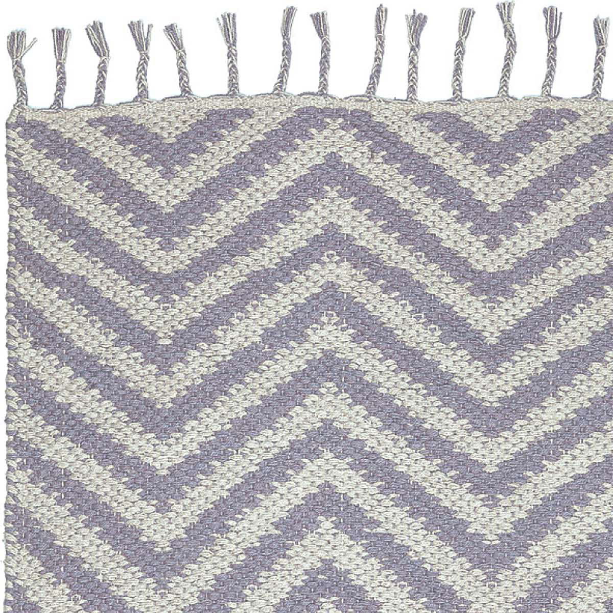 Liv Interior Teppich Viva 70 x 200 cm Lila Lavender Natural Baumwolle