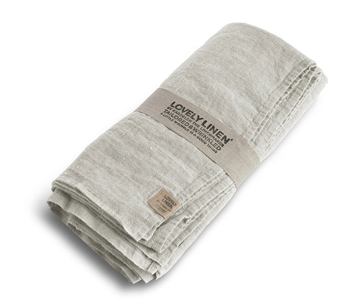 Lovely Linen Tischdecke 100 x 100 cm Light Grey Grau Hellgrau