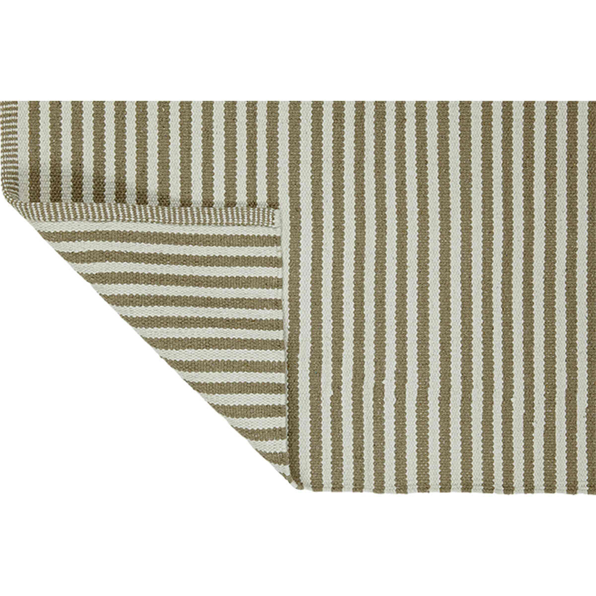 Liv Interior Teppich Paris 70 x 140 cm Streifen Sand Beige Baumwolle
