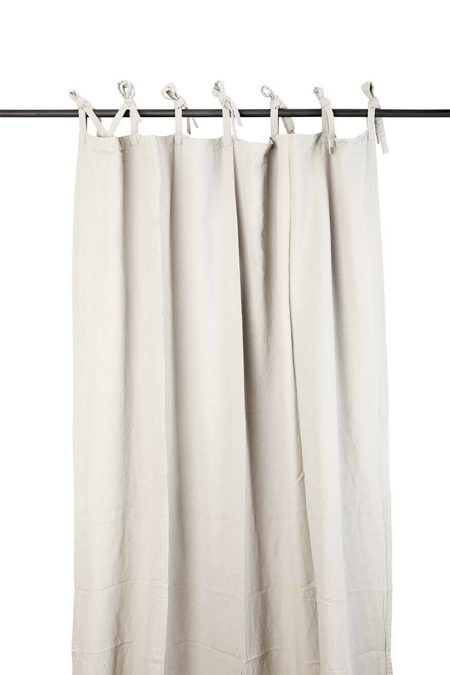 Leinenvorhang Gardine Leinen 140 x 260 offwhite cremeweiß