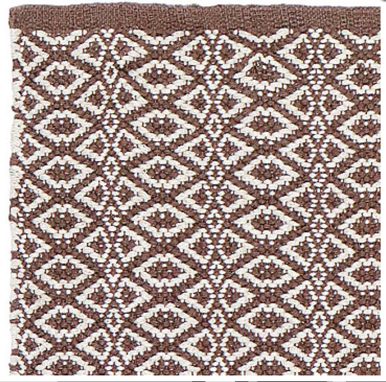 Liv Interior Teppich Bergen 200 x 300 cm Braun Baumwolle