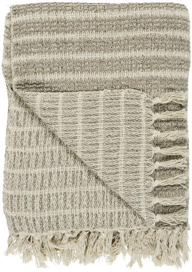 IB Laursen Plaid Decke Baumwolle 130 x 160 creme natur beige