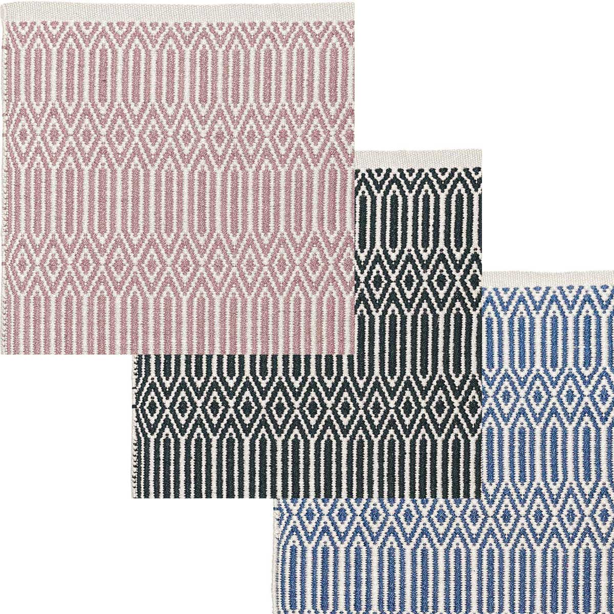 Liv Interior Teppich Basel 70 x 200 cm Mauve Rosa Natural Baumwolle