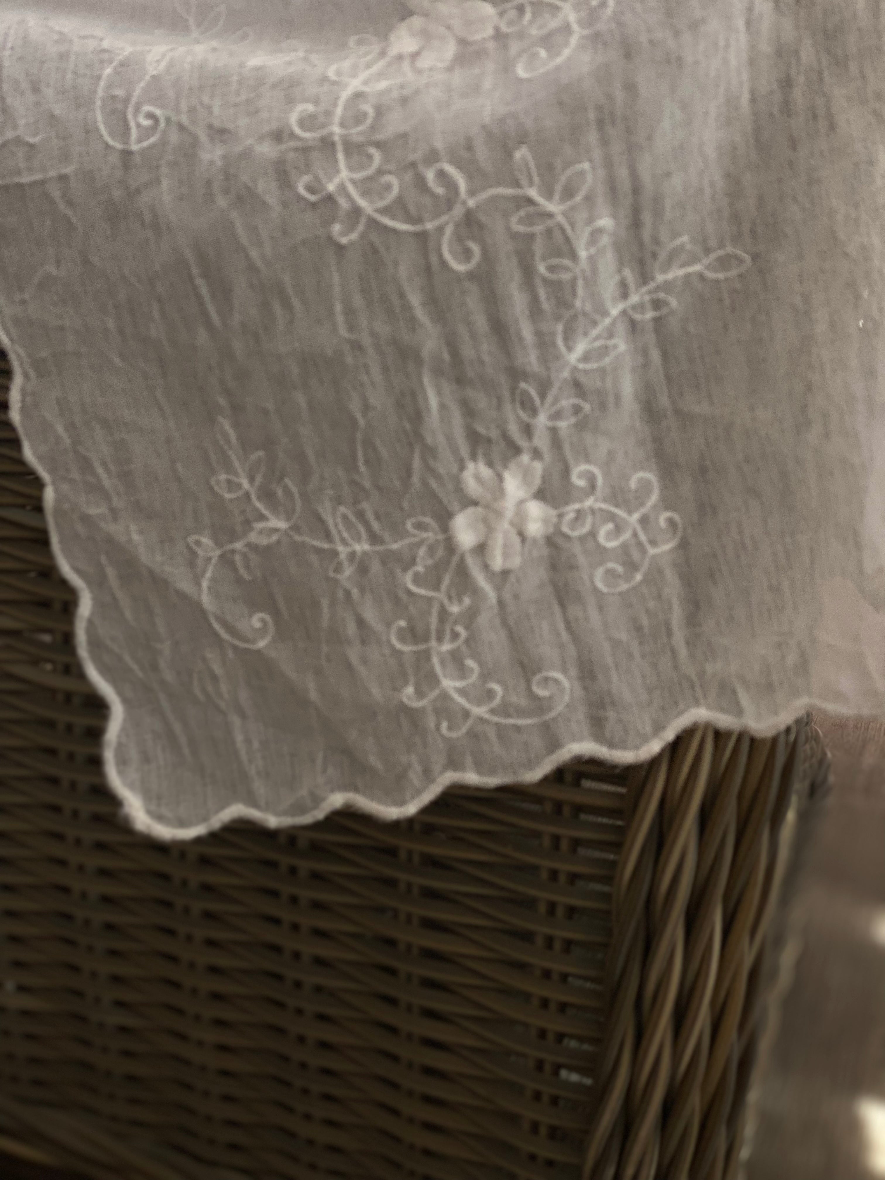 Van Deurs Gardine Vorhang Schal Stores 200 x 250 offwhite creme Fleur