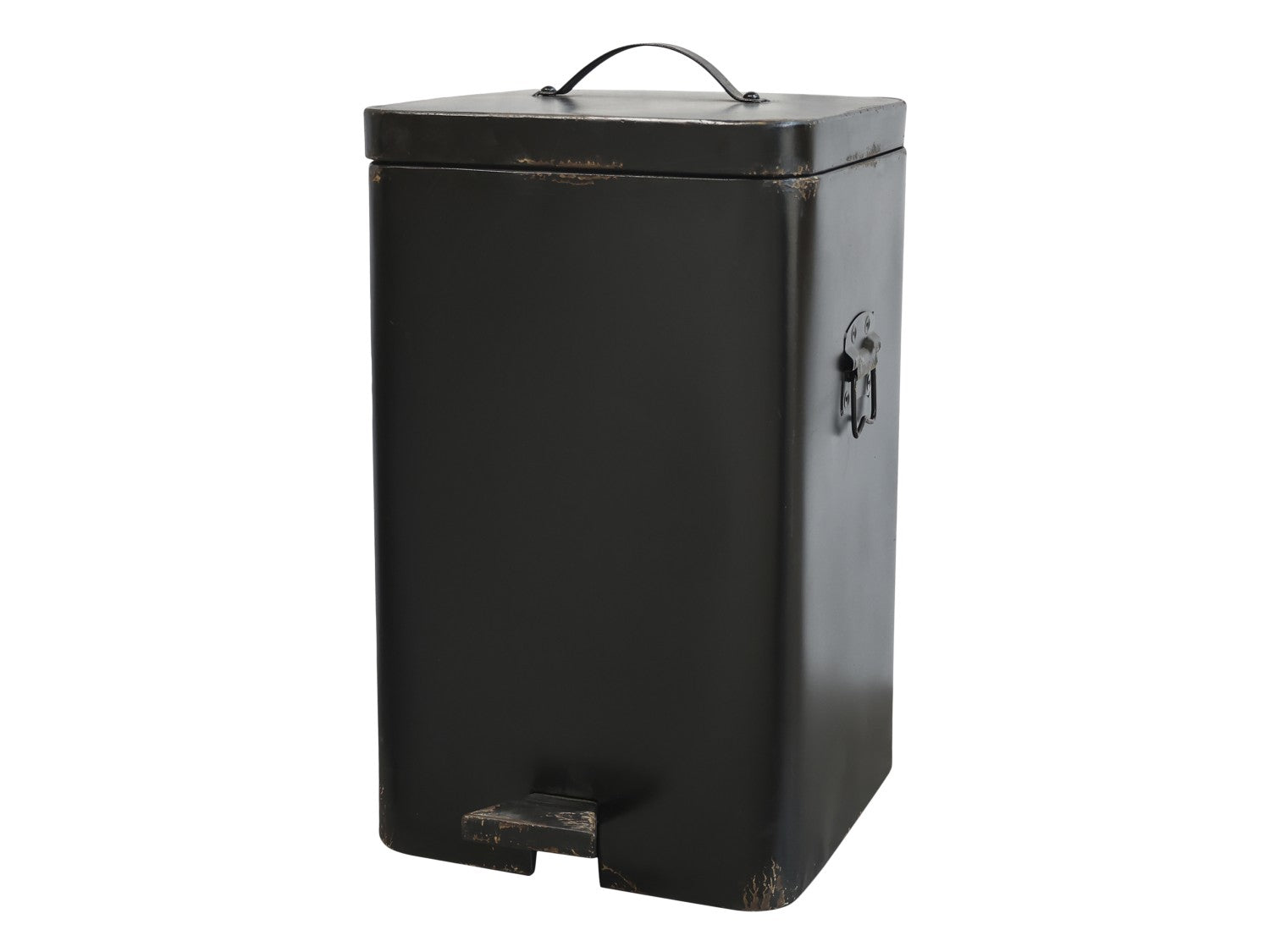 Chic Antique Factory Mülleimer Treteimer 50 cm Schwarz Black