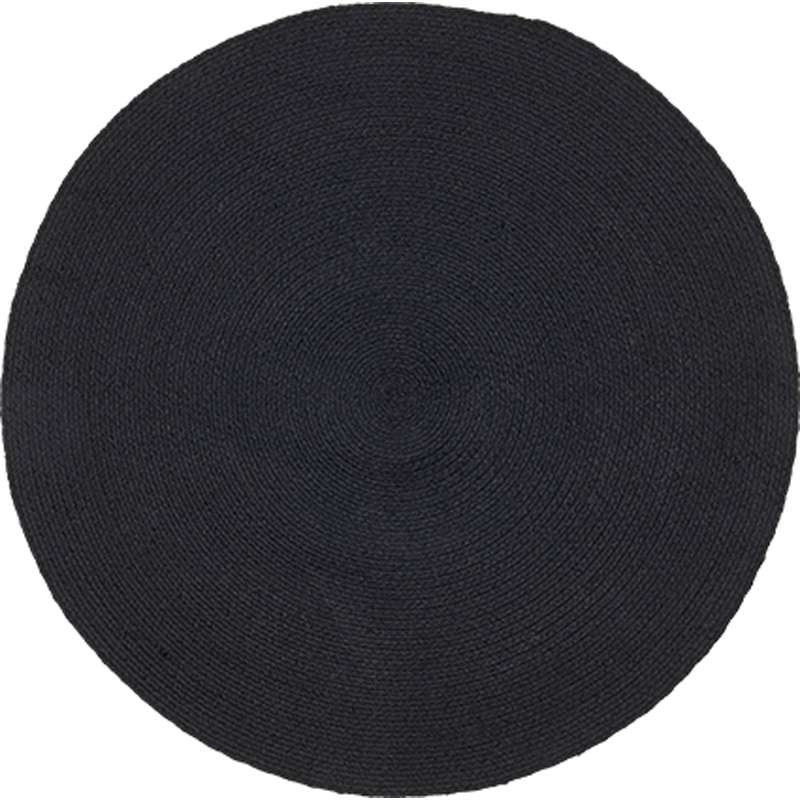 Liv Interior Teppich Moon 200 cm Rund Schwarz Baumwolle Öko