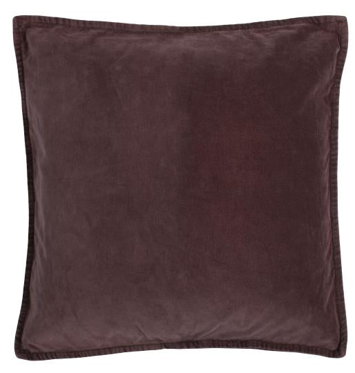 IB Laursen Kissen Velours 52 x 52 Aubergine / weinrot