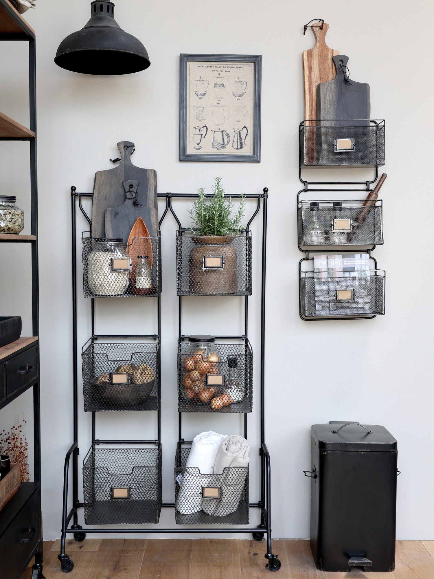 Chic Antique Factory Mülleimer Treteimer 50 cm Schwarz Black