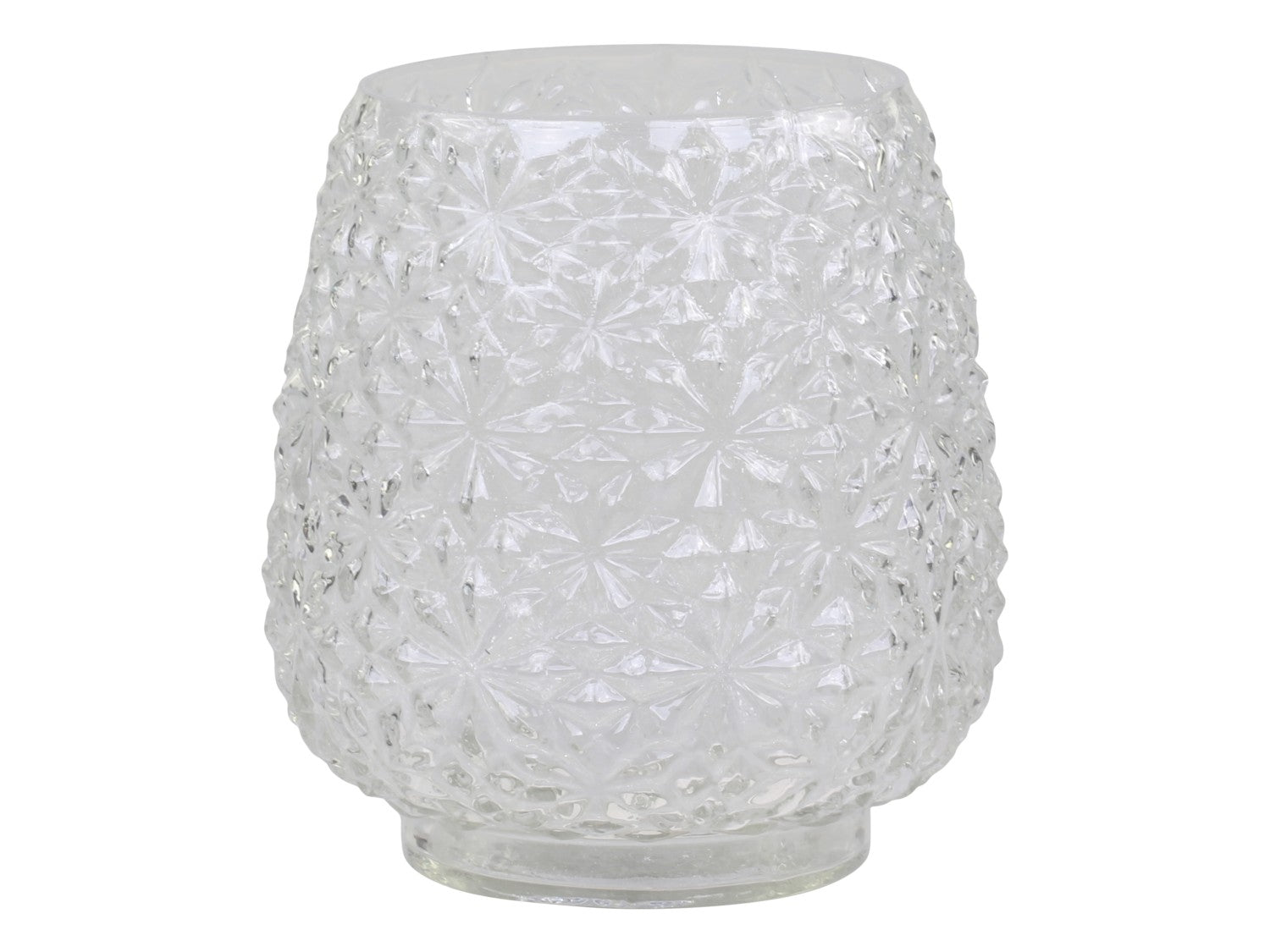 Chic Antique Vase Windlicht Glas Klar Schliff