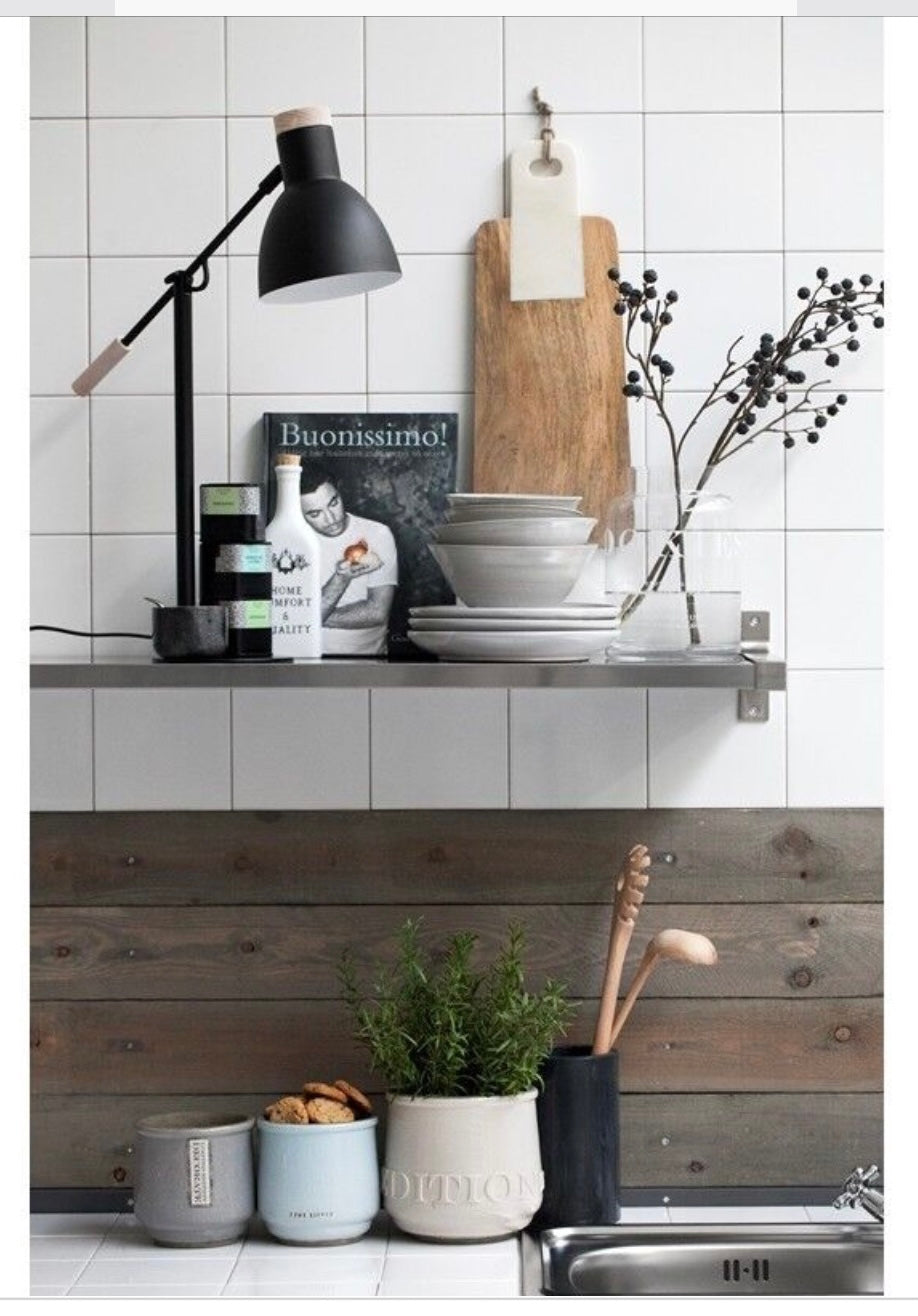 Lene Bjerre Tischlampe Zoe schwarz Metall Holz 56 cm Verstellbar
