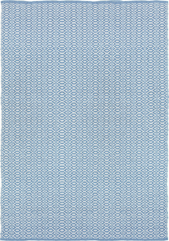 Liv Interior Teppich Bergen 200 x 300 cm Eisblau Hellblau Blau Baumwolle