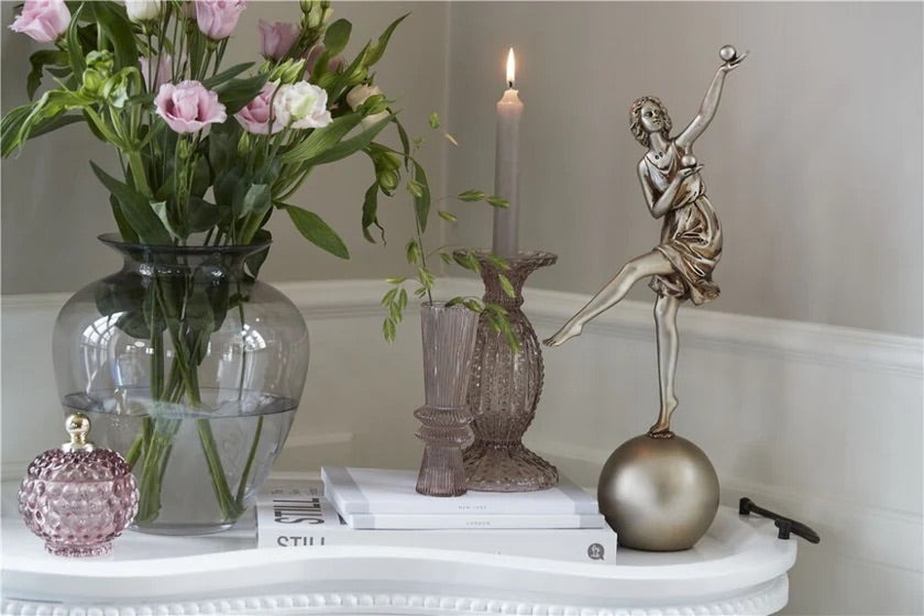 Lene Bjerre Sivia Kerzenleuchter Vase Glass Altrosa Rosa 15,5 cm