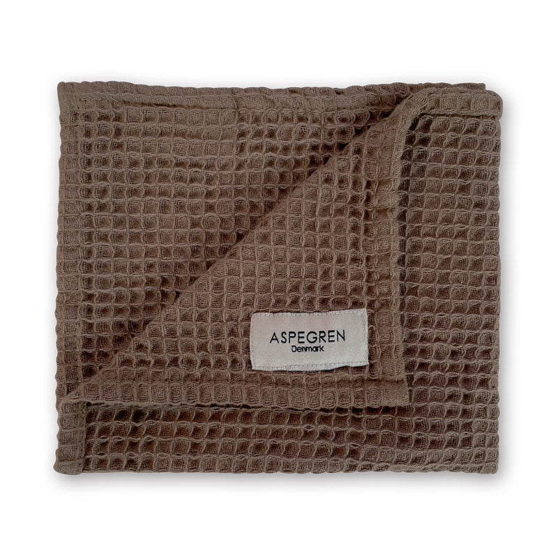 Aspegren Geschirrtuch North Öko Wood Braun Waffelmuster