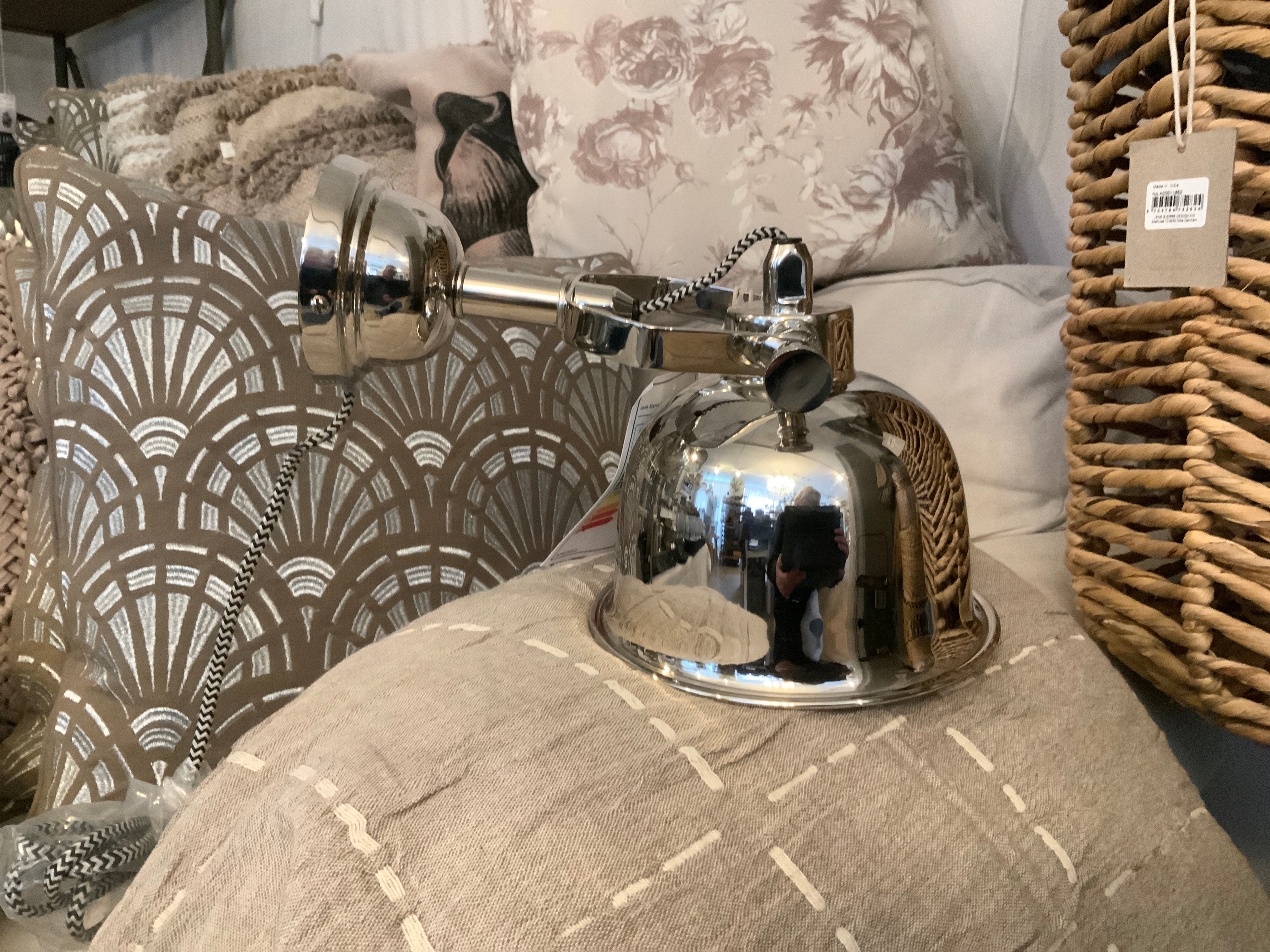 Lene Bjerre Maja Wandlampe Silber Glänzend Verstellbar