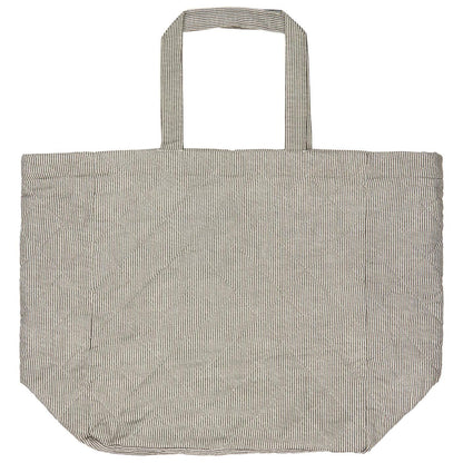 IB Laursen Tragetasche Grau Weiß Streifen 45 cm