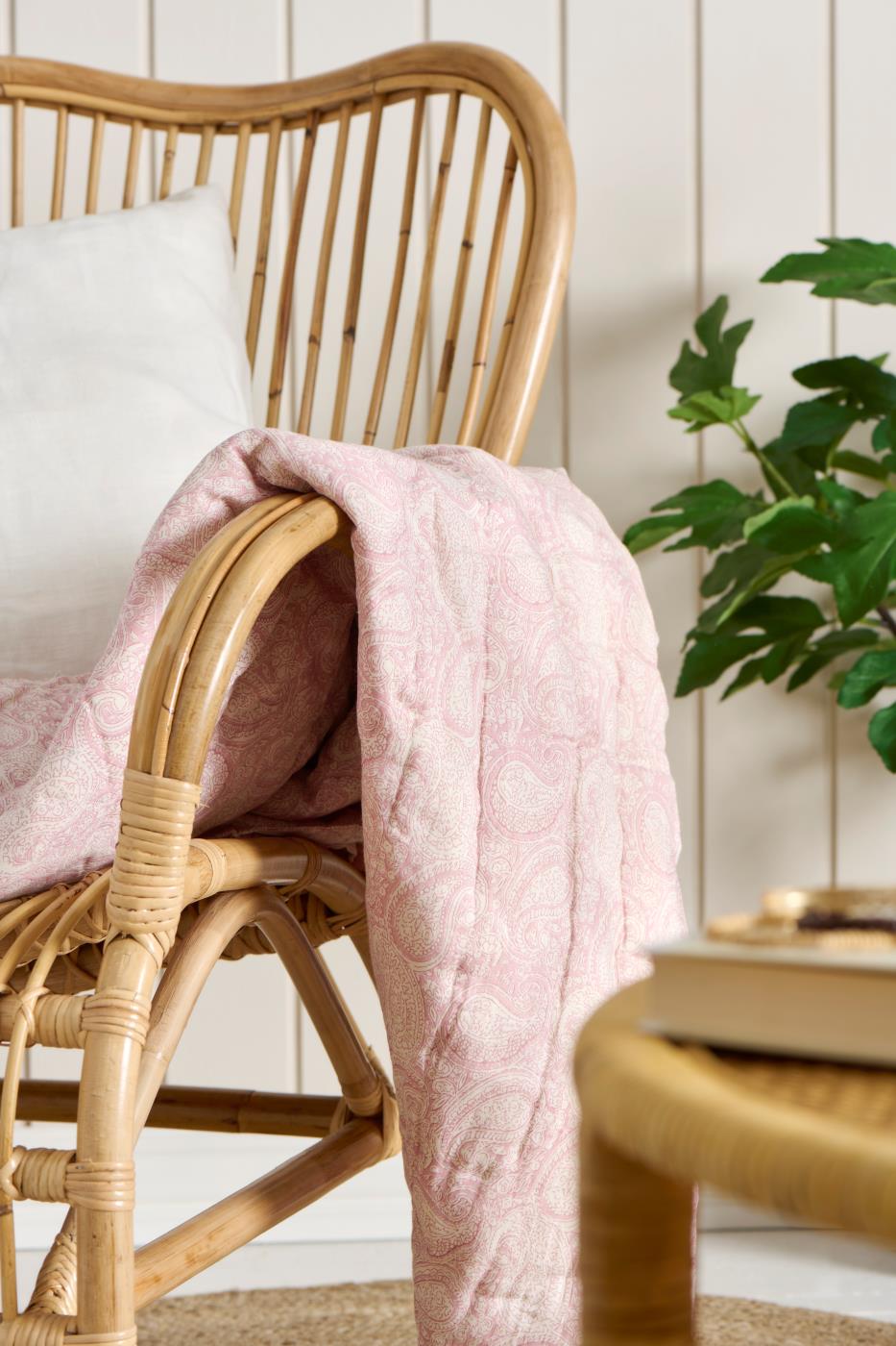IB Laursen Quilt Plaid Rosa Mauve 130x170 Baumwolle