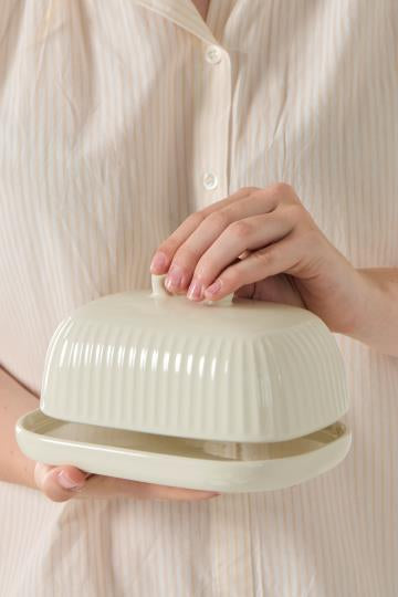 IB Laursen Butterdose Butter Cream Steingut 18,3 cm