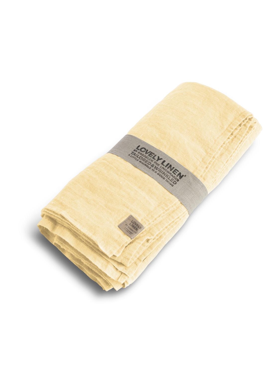 Lovely Linen 100x100 cm Sorbet Gelb Tischdecke