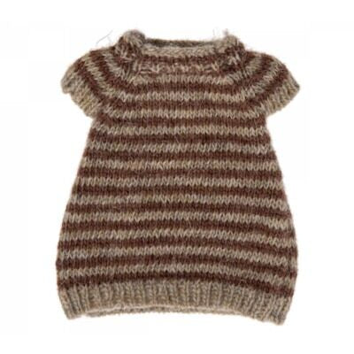 Maileg Mama Maus Strickkleid Streifen Angora