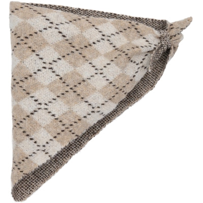 Marta Du Chateau Tuch Beige Argyle Rautenmuster