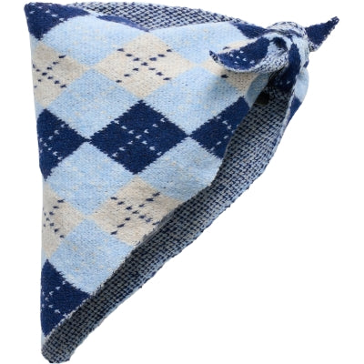 Marta Du Chateau Tuch Blau Argyle Muster Rautenmuster