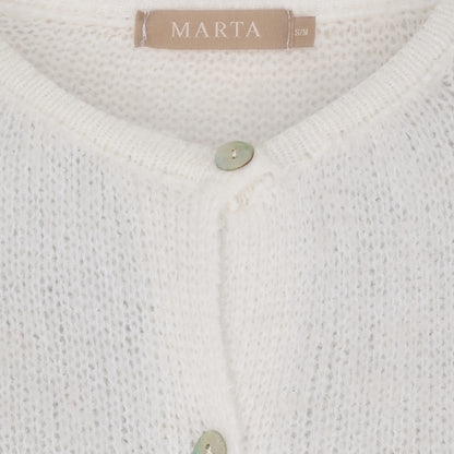 Marta du Chateau Strickjacke Offwhite Creme L/XL