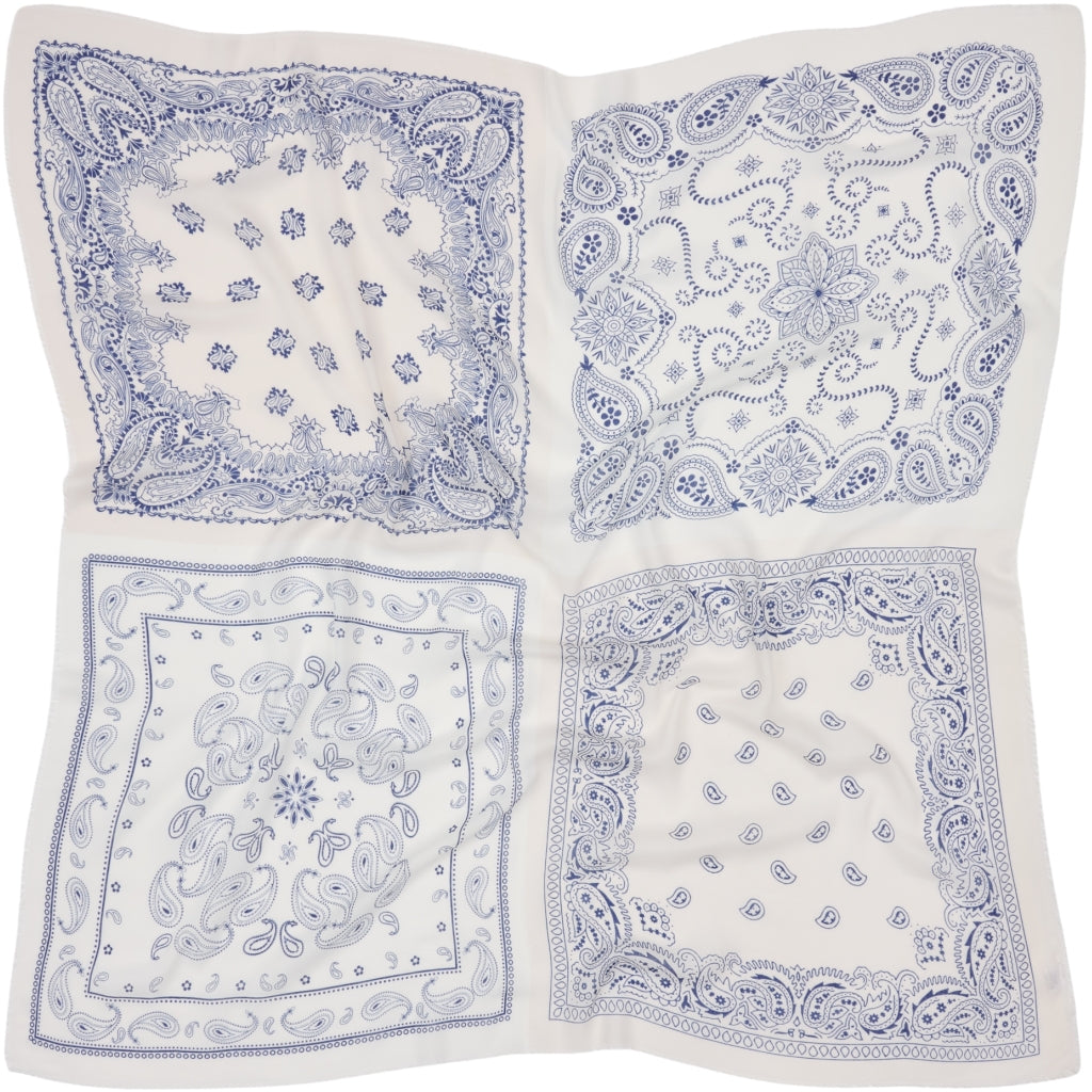 Marta Du Chateau Tuch Blau Ornament 110 cm