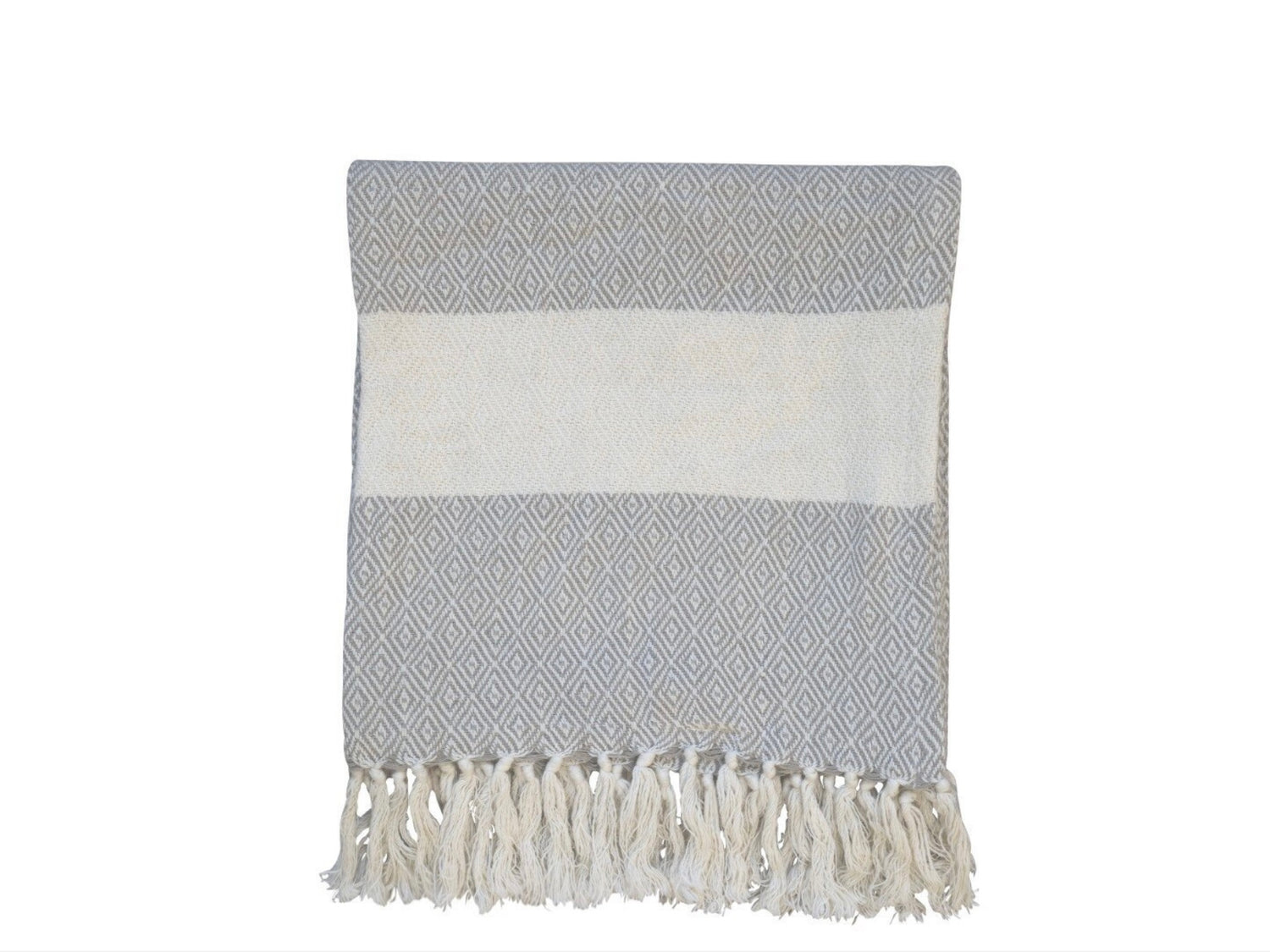Chic Antique Strandtuch Saunatuch Baumwolle Grau 180x90 cm