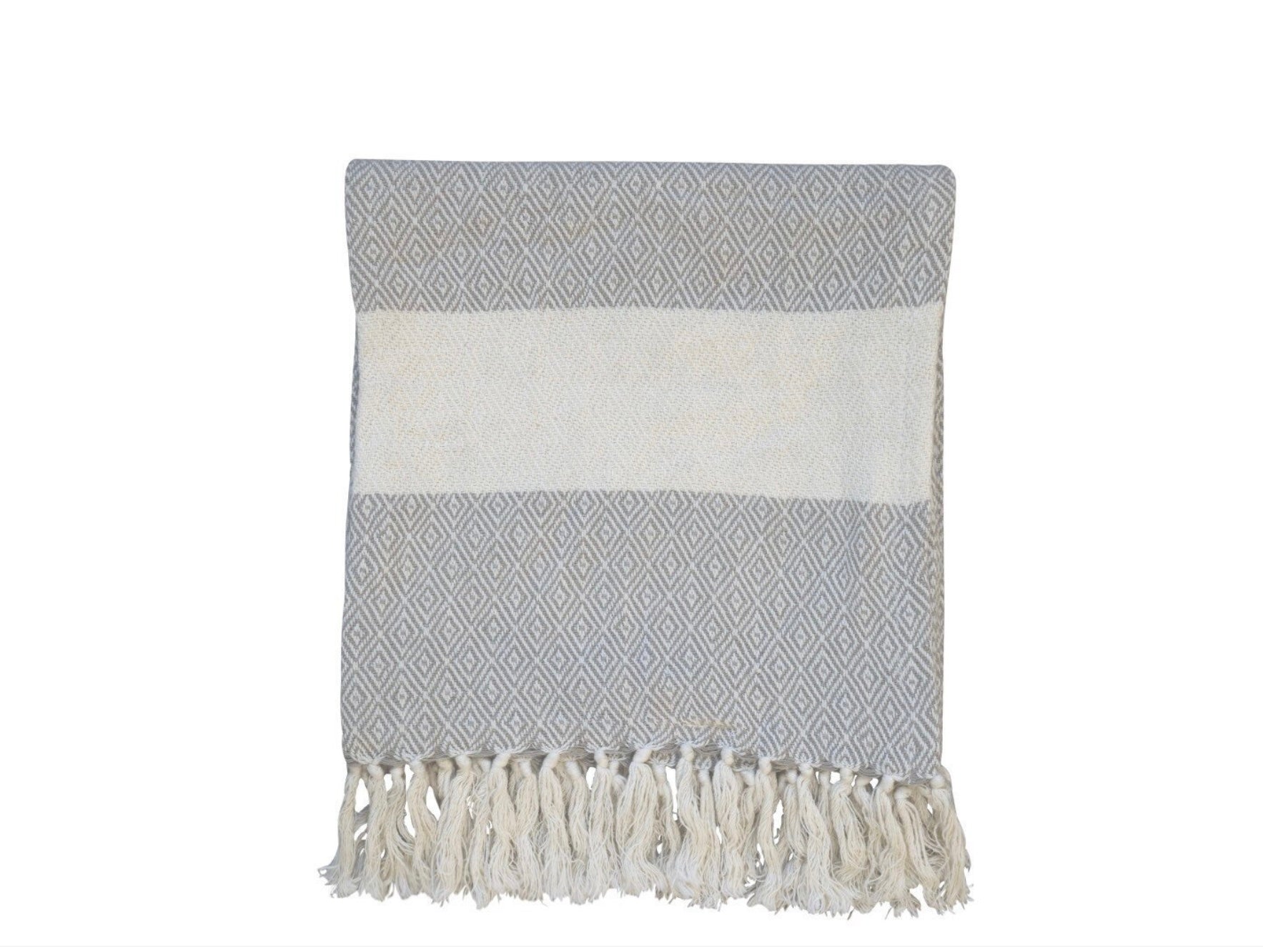 Chic Antique Strandtuch Saunatuch Baumwolle Grau 180x90 cm