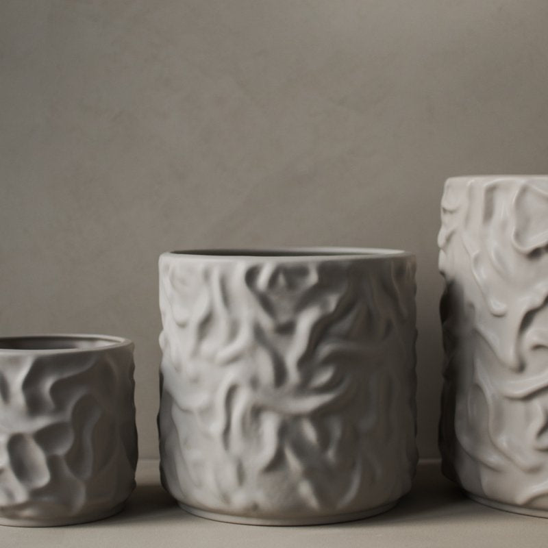 DBKD Übertopf beige rund 16 cm