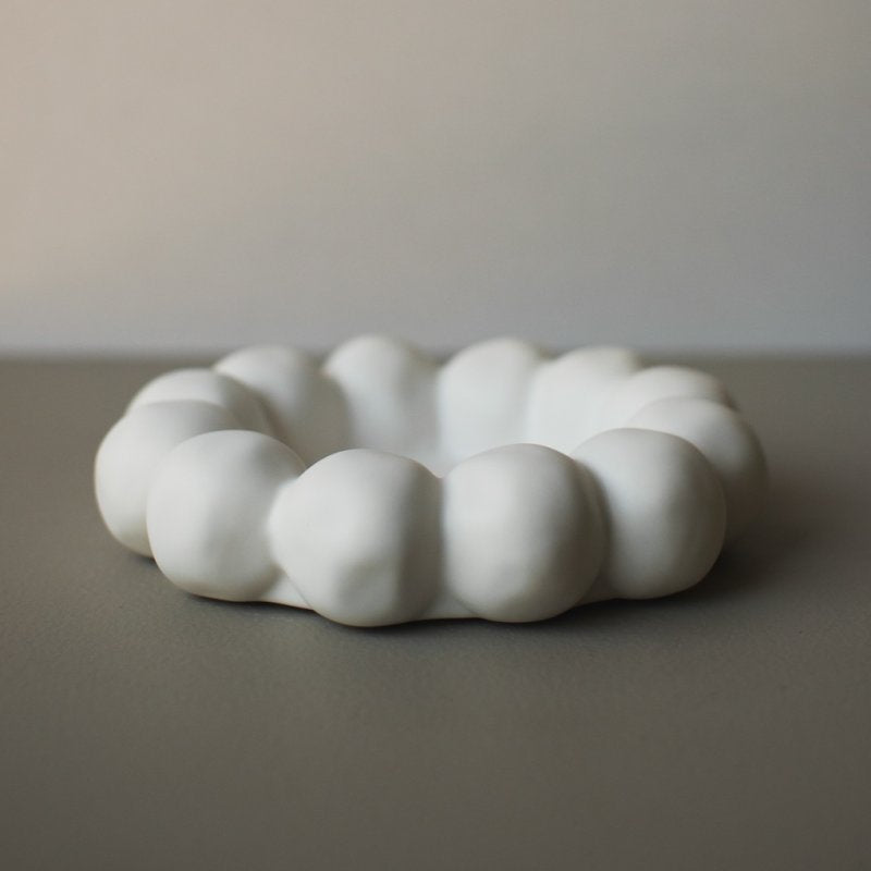 DBKD Kerzenteller Bright Kerzenhalter Platte weiß 17 cm