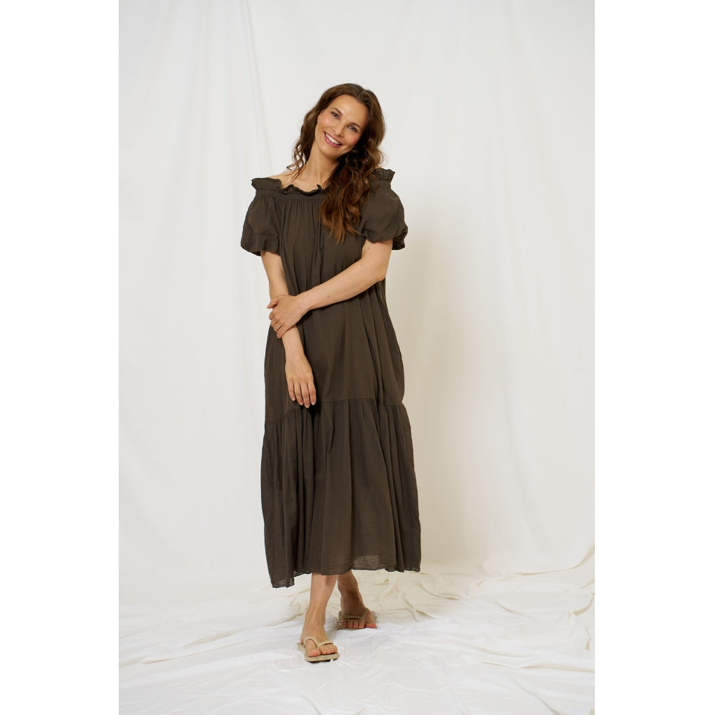 Marta du Chateau Kleid Lang 132 cm braun
