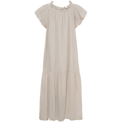 Marta Du Chateau Romantisches Kleid Lang Beige 132 cm