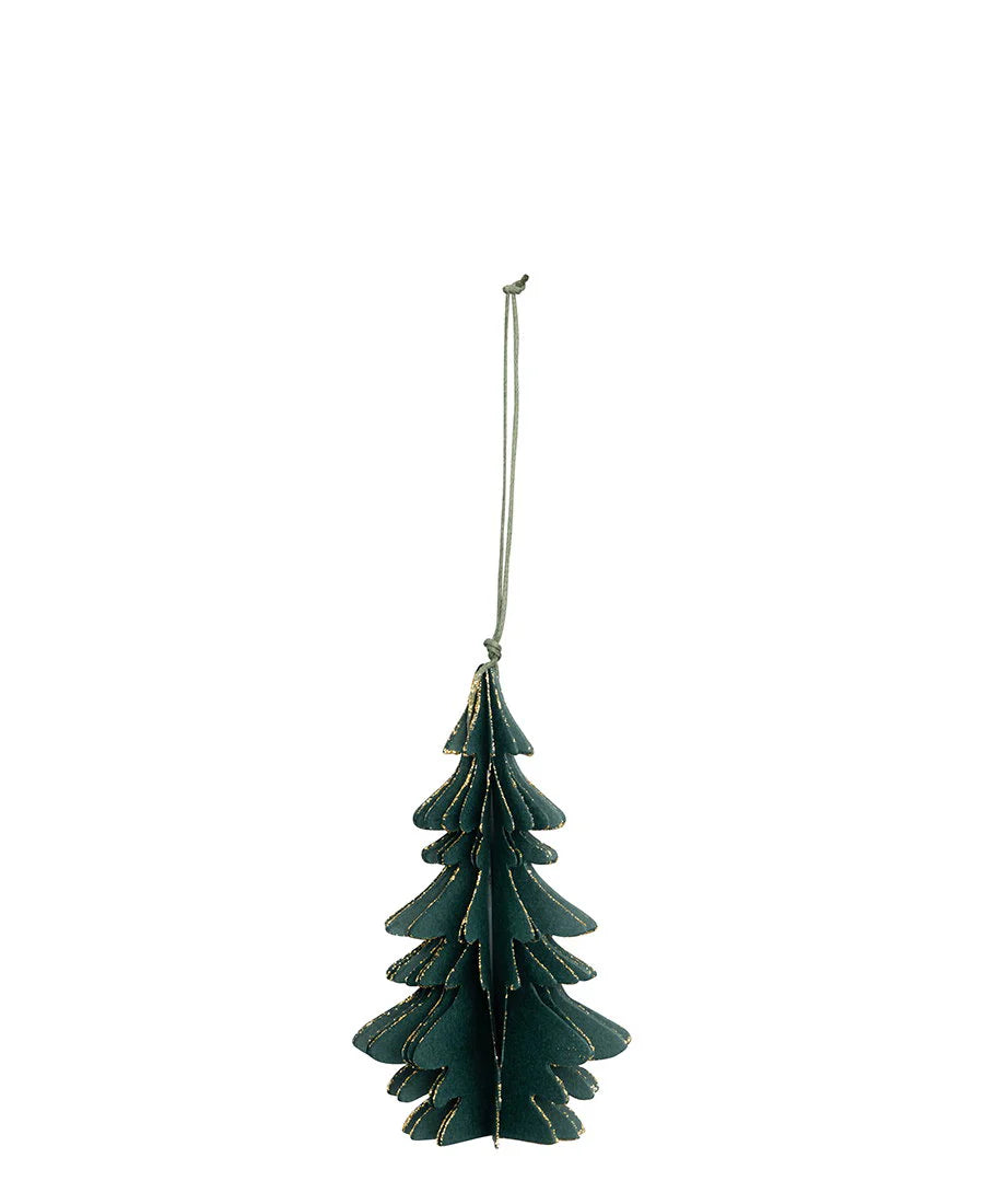 GreenGate Baum Tree Grün Papier 12 cm